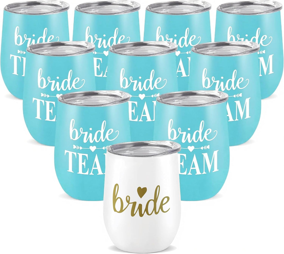 Bride Squad Bachelorette Party Cups 10 Pcs Team Bride Cups Bridesmaid Gifts Tumblers 12 Oz