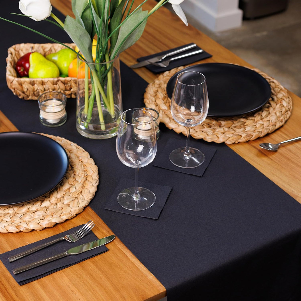 American Homestead Paper Table Runner Roll - 78 ft. Disposable Linen-Like Table Cover Roll - 20