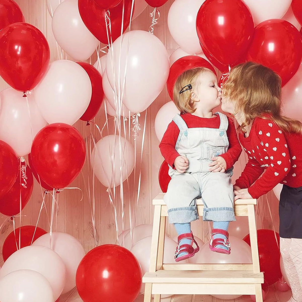 110pcs Red Balloons 12 Inch Bright Red Latex Balloon Garland Arch Kit for Birthday Baby Shower