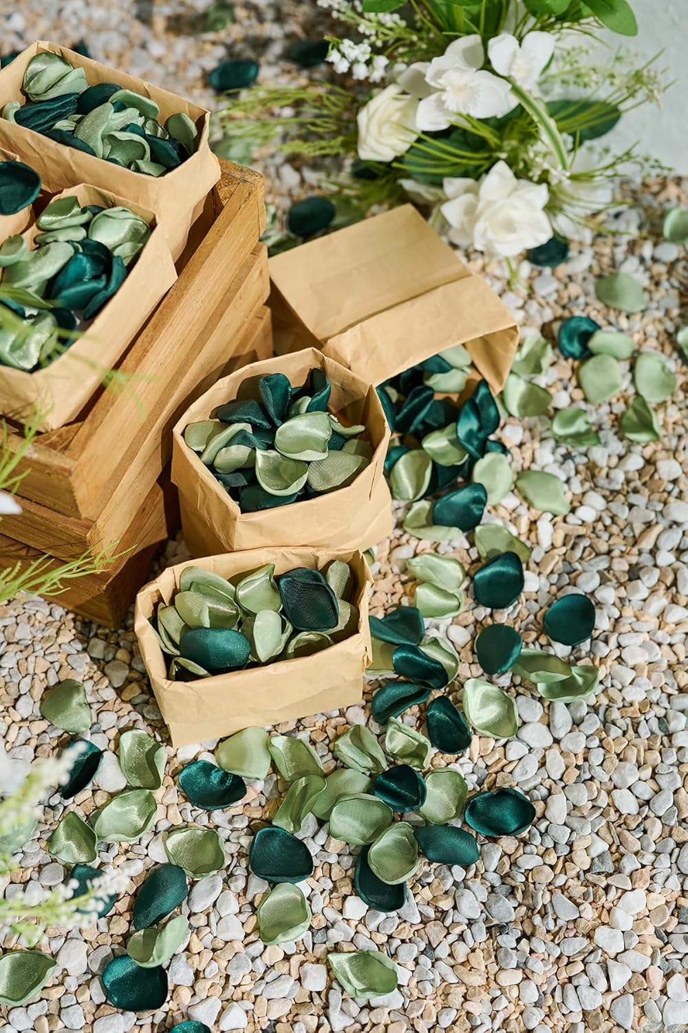Ling's Moment Rose Petals, Silk Flower Petals for Wedding/Aisle/Flower Girl Baskets/Table