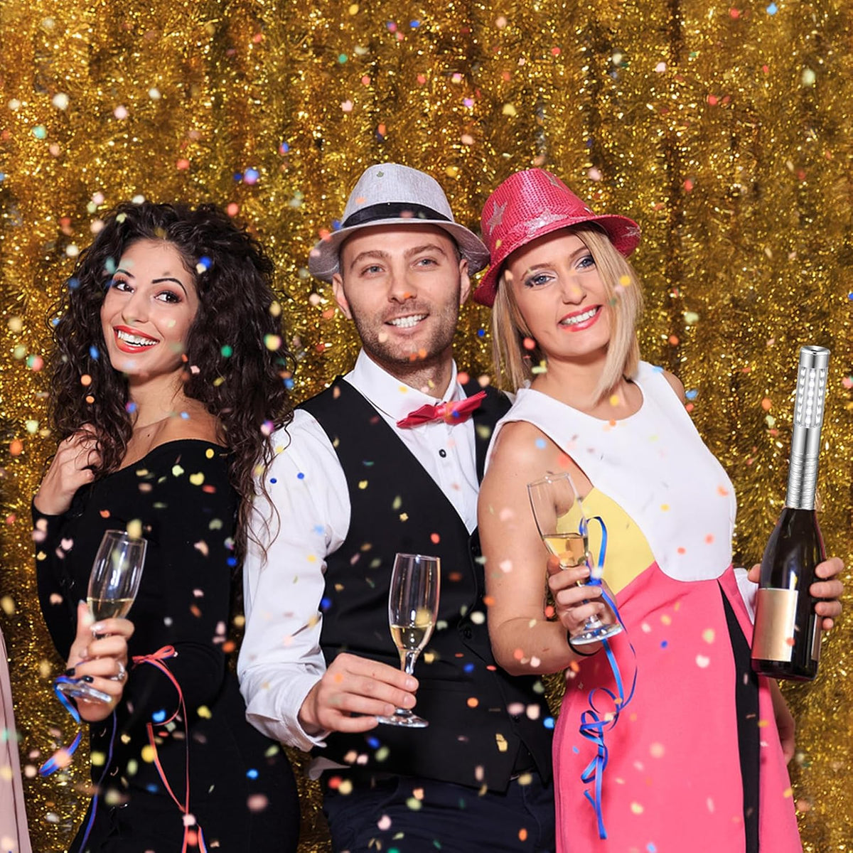 4 Pieces LED Strobe Baton Light Rechargeable Bottle Service Sparklers Stick Reusable Champagne