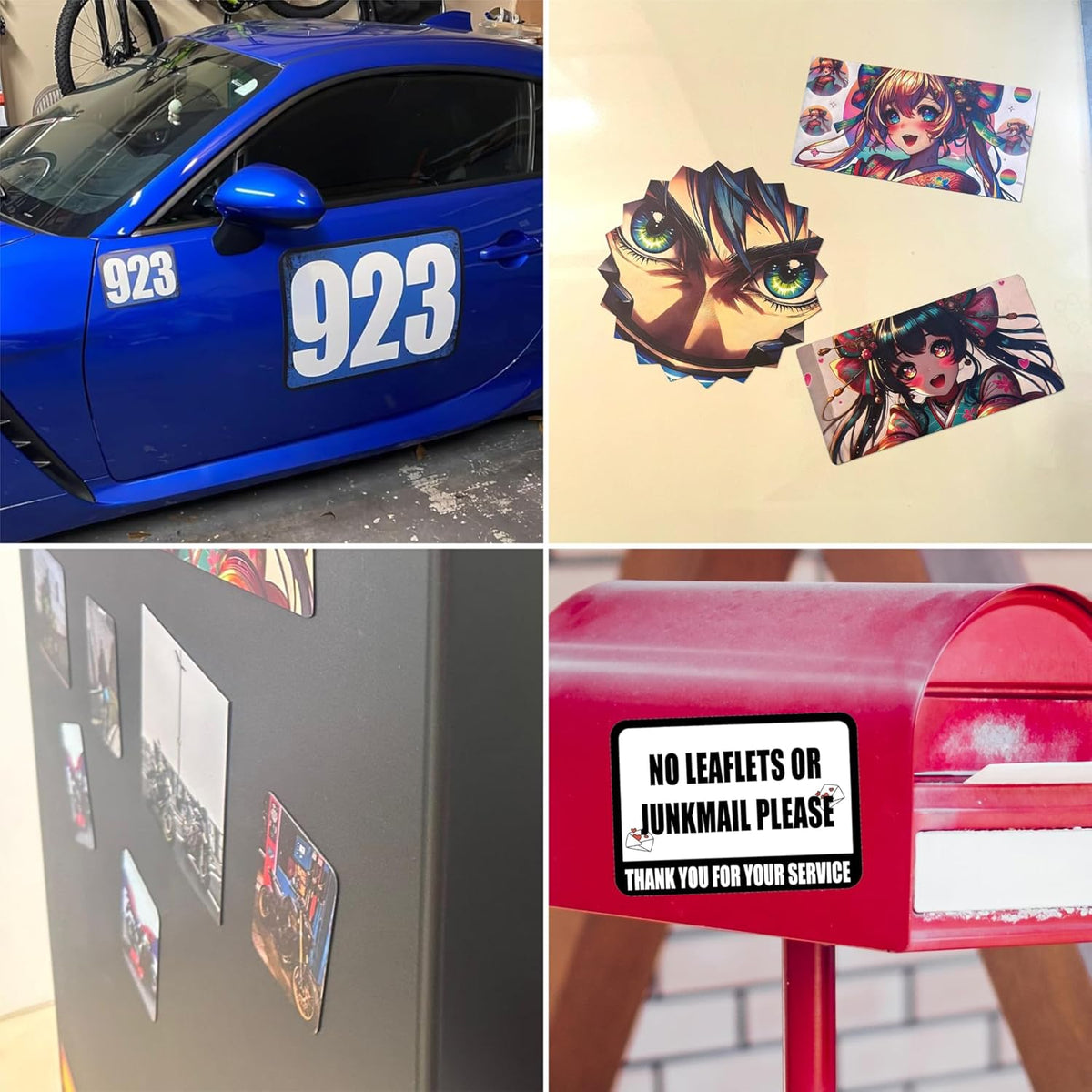 KETABAO – 13" Create Your Own Custom Refrigerator and Car Rectangle Photo Magnets - Personalized