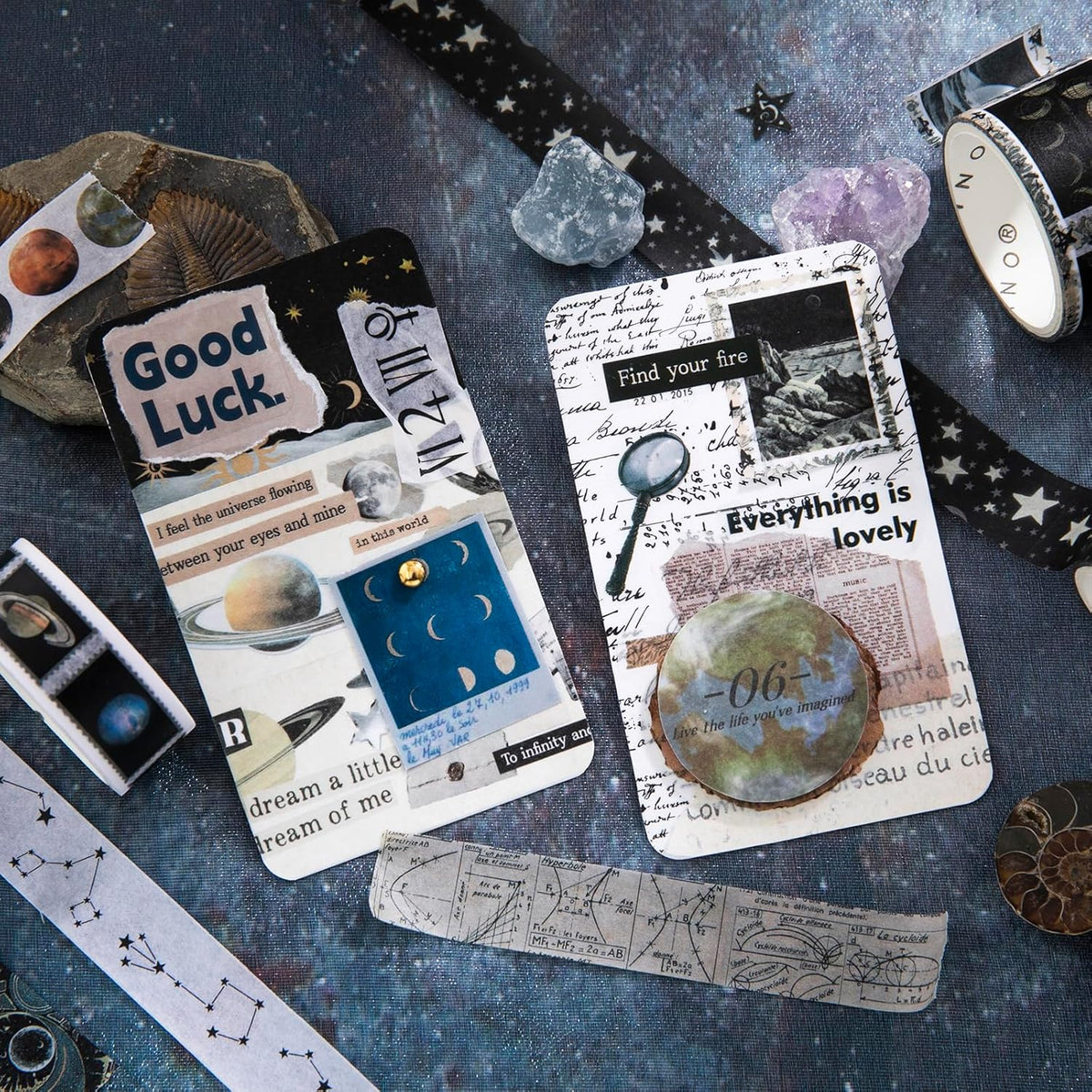 18 Rolls Celestial Washi Tape Set Galaxy washi Tape for Crafts and Journaling DIY washi Tape for