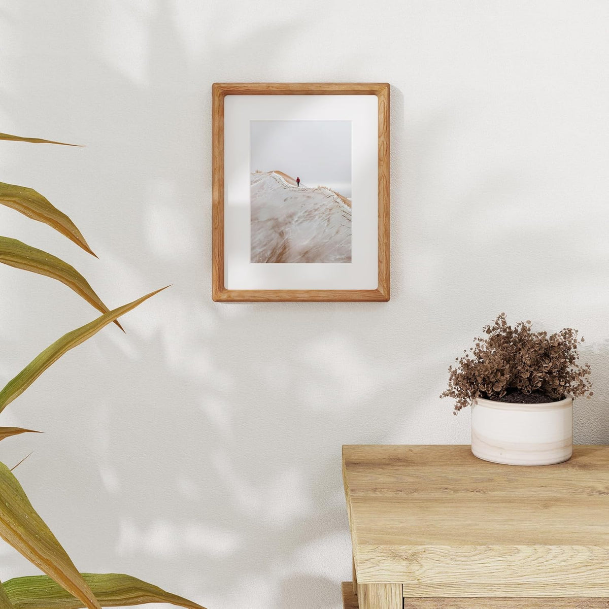8x10 Picture Frame USA-Sourced Natural Cherry Wood Solid Original Wood Photo Frame Rounded Corner
