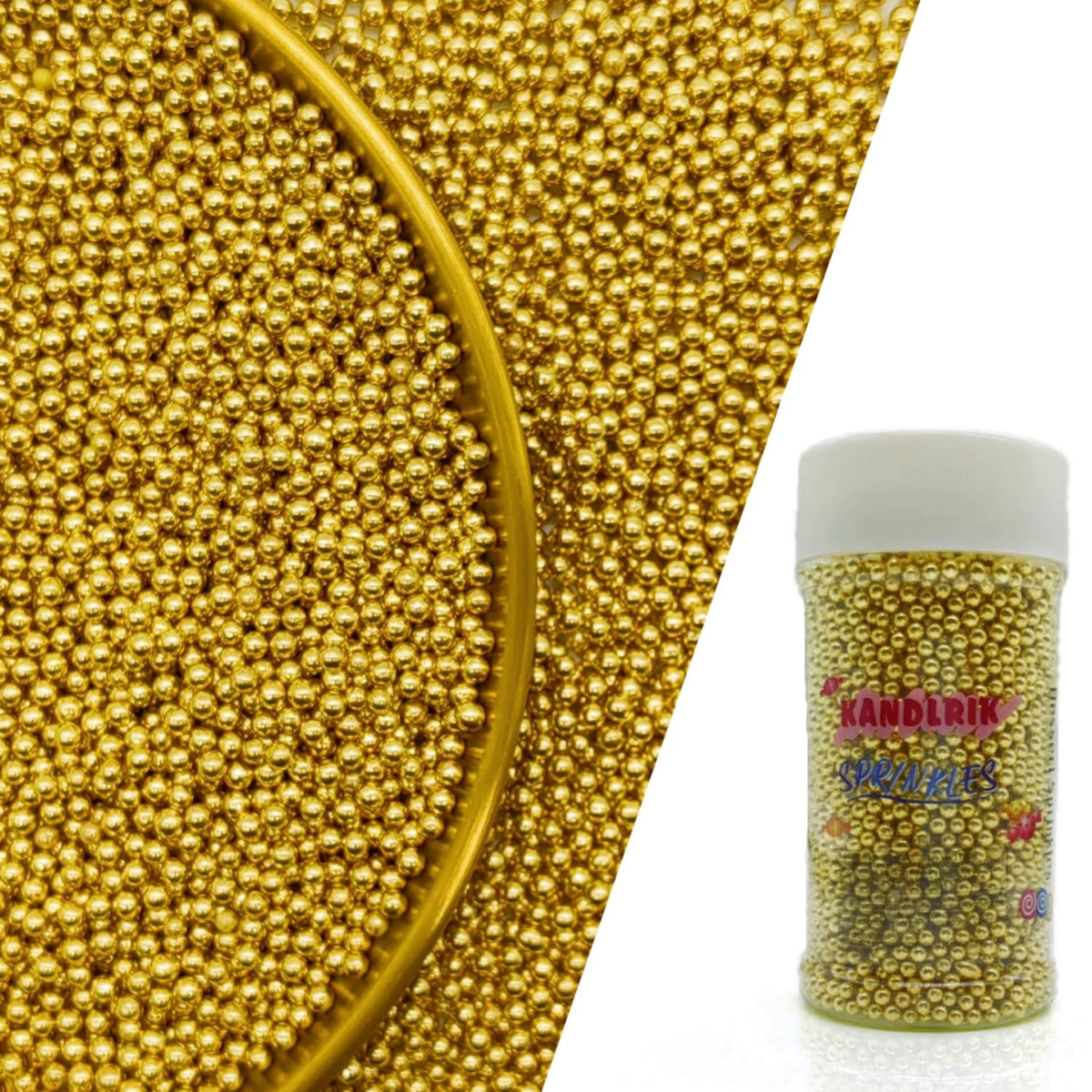 Edible Super Gold Pearl Sugar Sprinkles Candy 2mm Mini Pearls Cake Decorations Cupcake Toppers