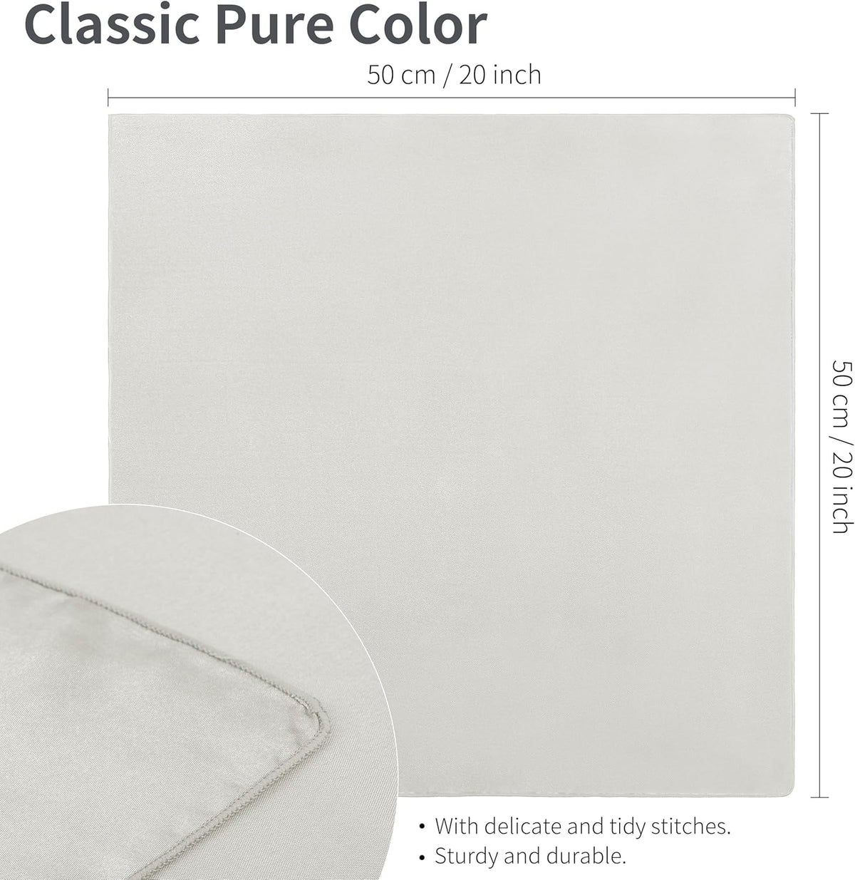 Aneco 16 Pack Square Satin Napkin Bright Silk Table Napkin Soft Smooth Fabric Table Napkin for