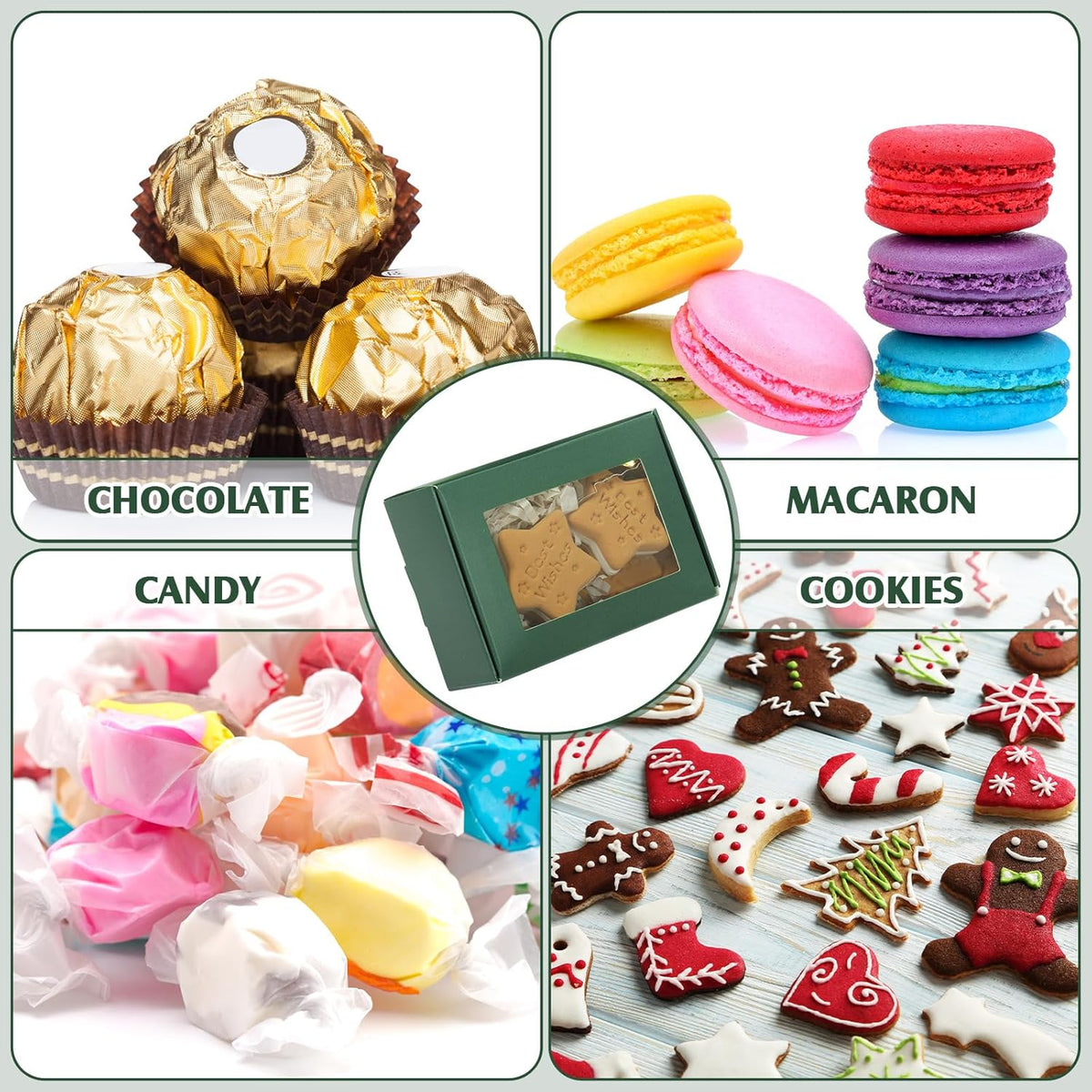 Zonon 30 Pcs Soap Boxes for Homemade Packaging, Mini Kraft Treat Boxes with Window for Bakery Candy