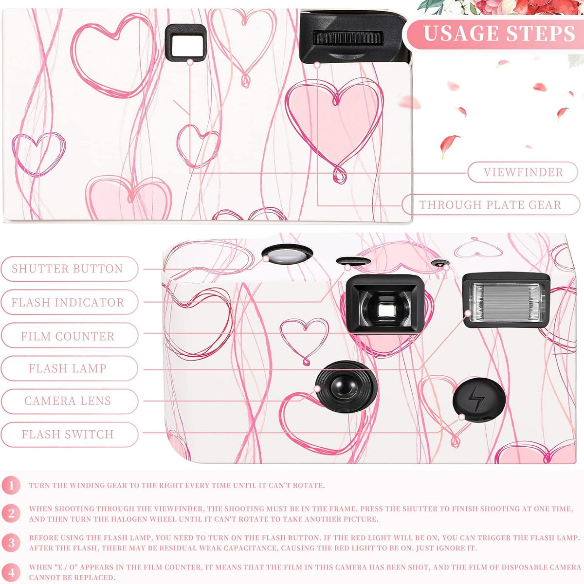 8 Pack Disposable Camera Bulk for Wedding 35mm Film Single Use Camera with Flash for Gathering