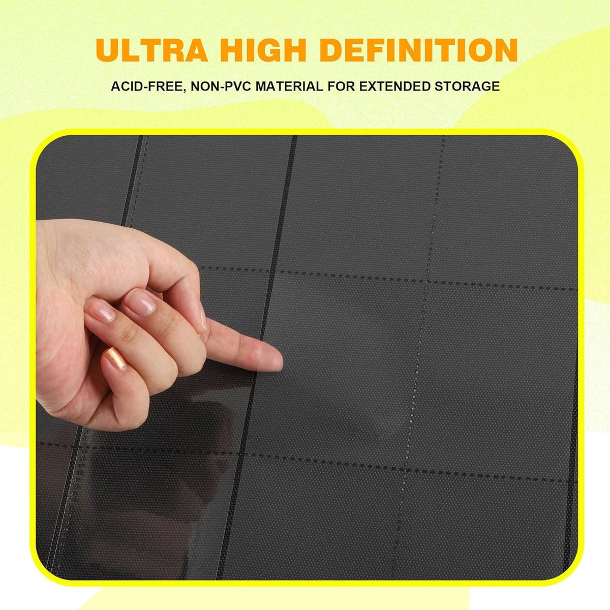 20-Pocket Card Binder, Trading Card Binder Holds 2000 Cards, Premium Zippered Trading Card Album