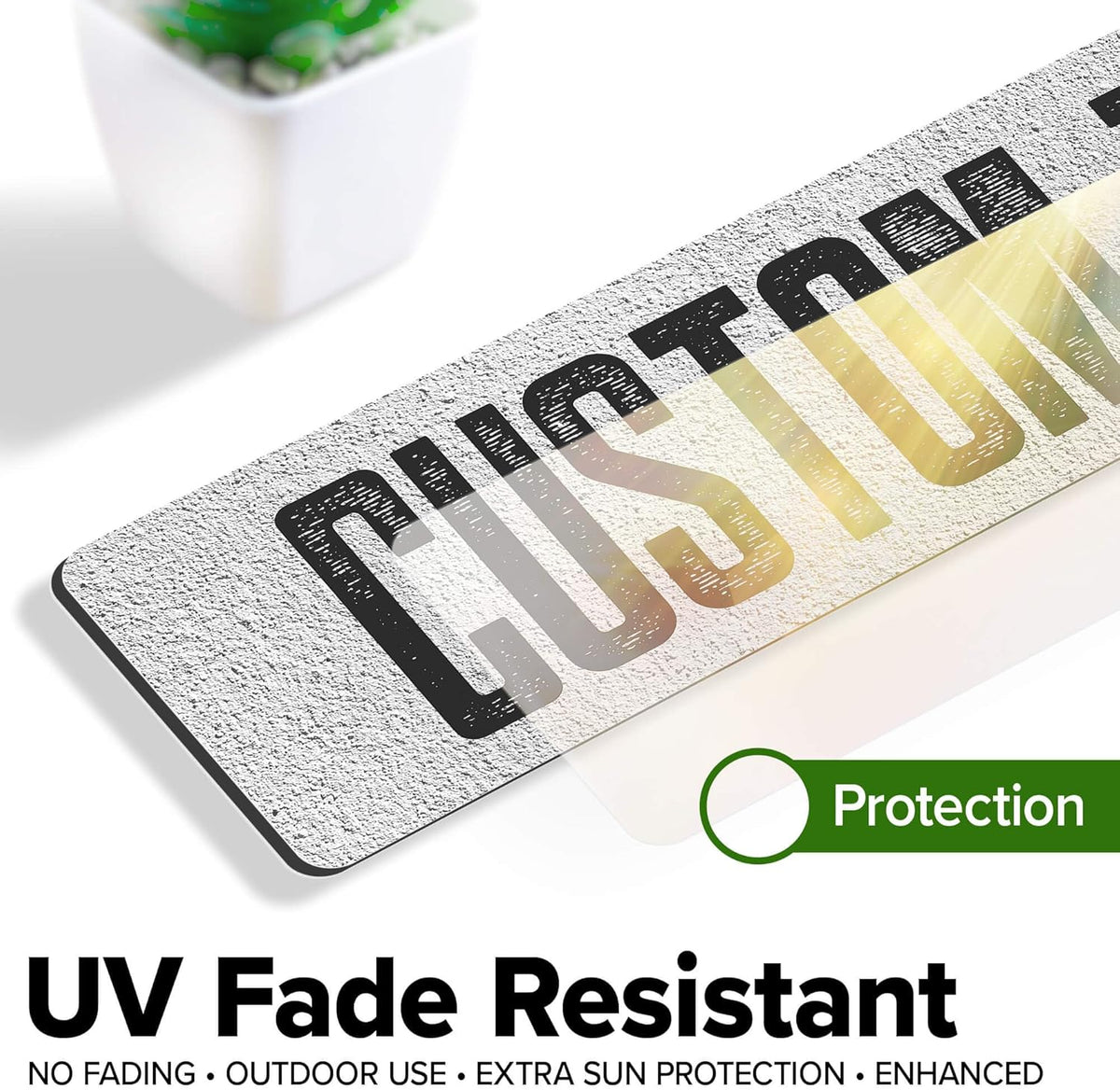 Custom Sign, Custom Street Sign, 11 Font Colors, 13 Font Styles, 4 Hole Options, 22 Sizes, 3x12