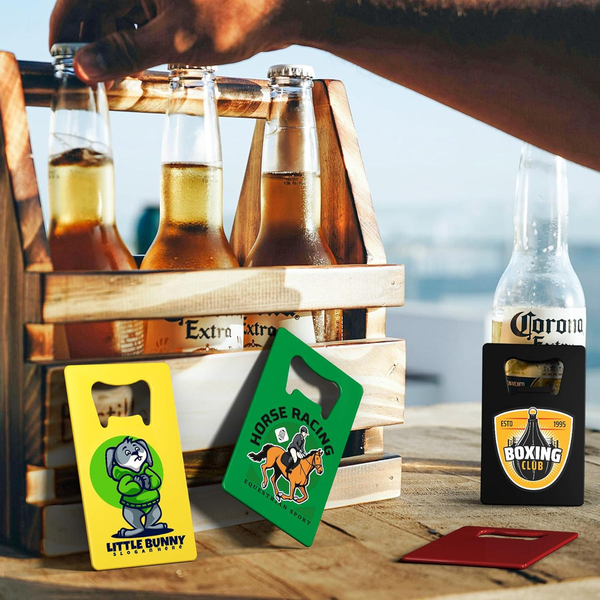 Custom Bottle Opener, 4-80PCS Stainless Steel Beer Can Opener, Double-Sided Full Color Print