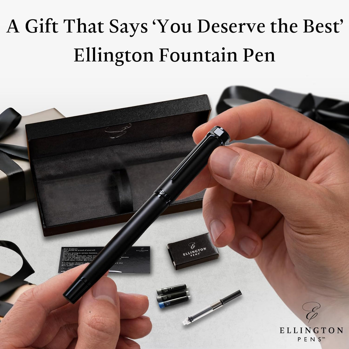 Ellington Pen Luxury Fountain Pen Set - Fountain Pens For Writing - Smooth Medium Nib - Includes