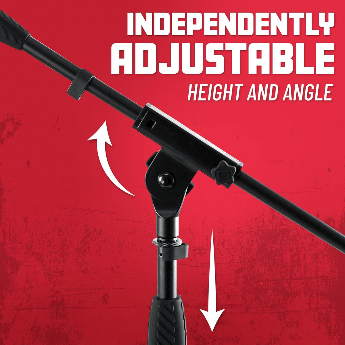Gator Frameworks Standard Tripod Microphone Stand with Boom Arm,3/8" and 5/8" Adapters