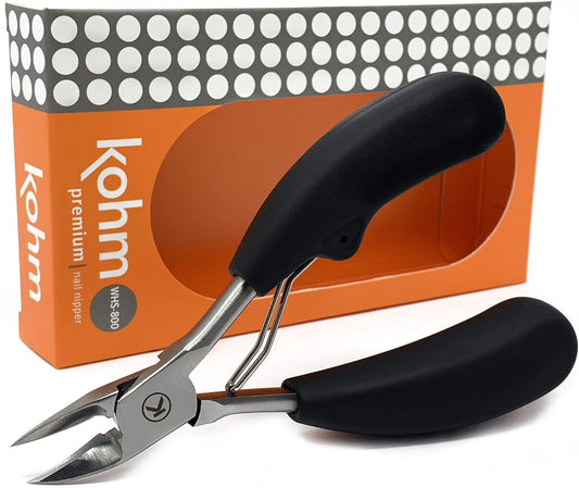 Kohm Toenail Clippers | Extra-Wide Blade & Non-Slip Grip for Thick, Ingrown & Fungal Nails | Heavy