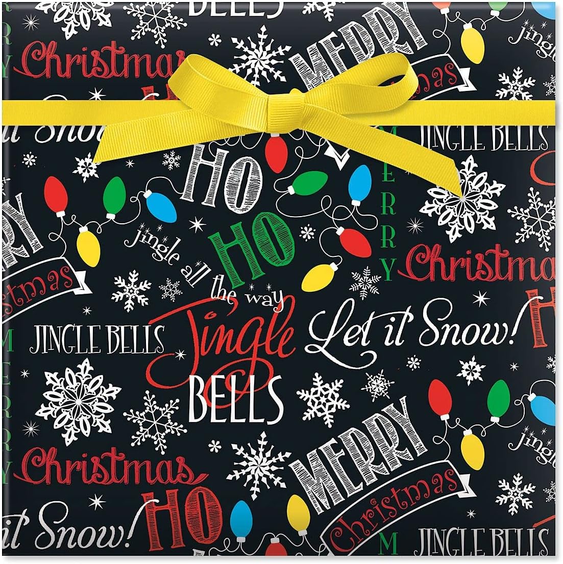Current Let It Snow Christmas Rolled Wrapping Paper - Premium Jumbo 23-Inch x 32-Foot Gift Wrap