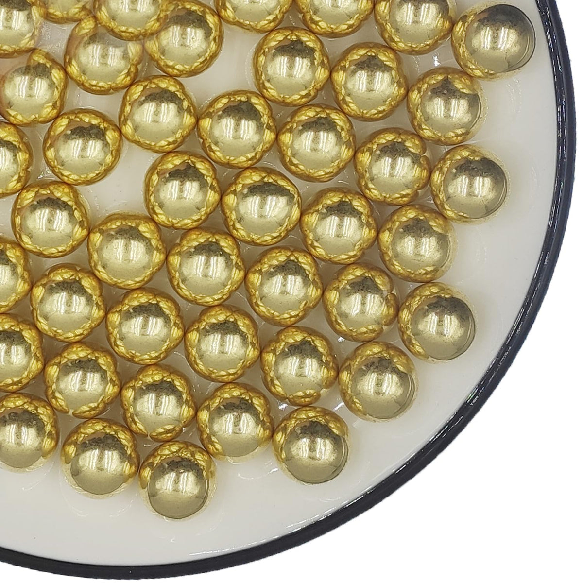 Gold Pearl Sugar Sprinkles 3.53 oz, 14mm Candy Pearls Ideal for Baking, Cake and Cupcake Toppers