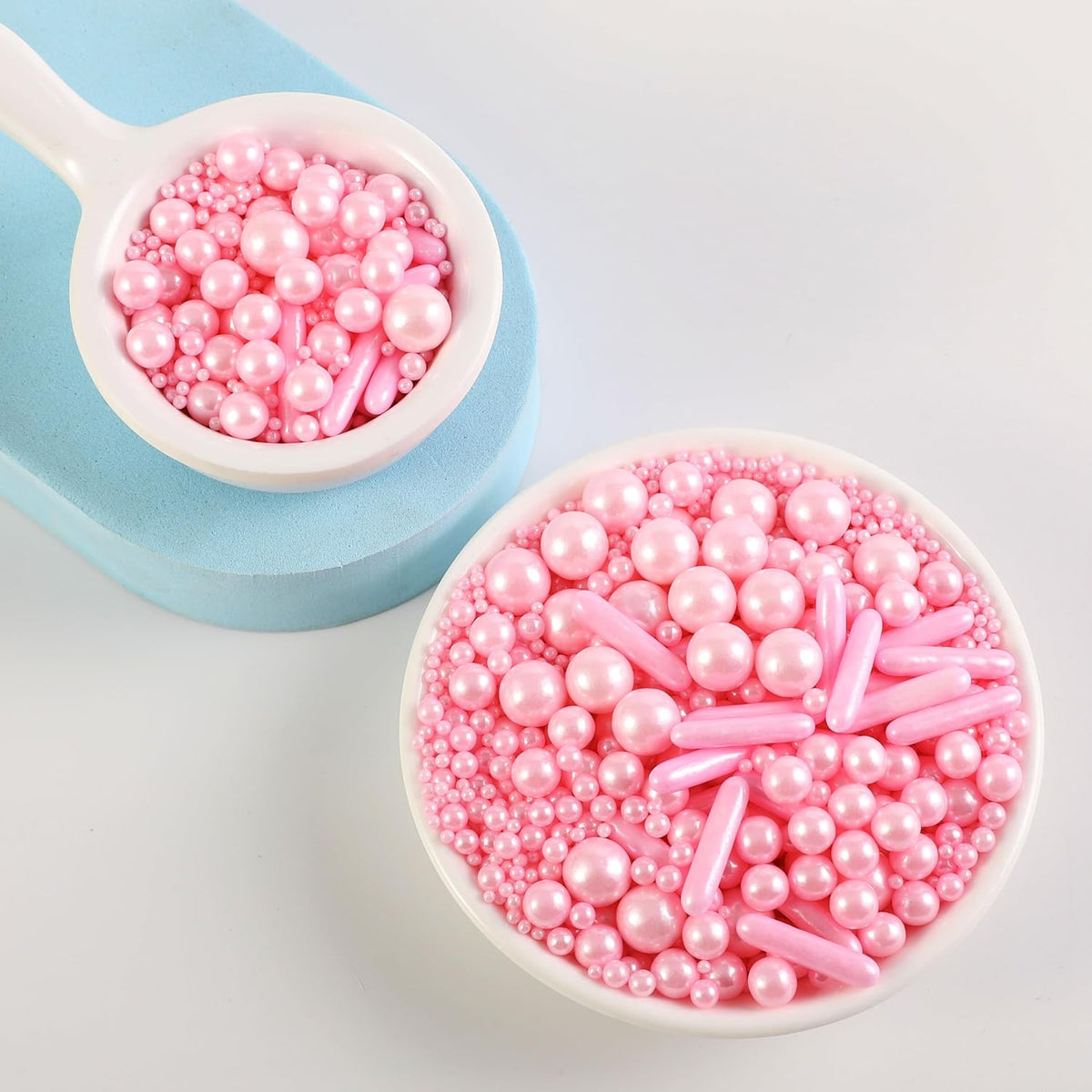 Kasvan Pink Mix Sugar Sprinkles - Edible Candy Pearls with 4-Claw Sprinkle Pen,118g/4.16 Oz, Gift