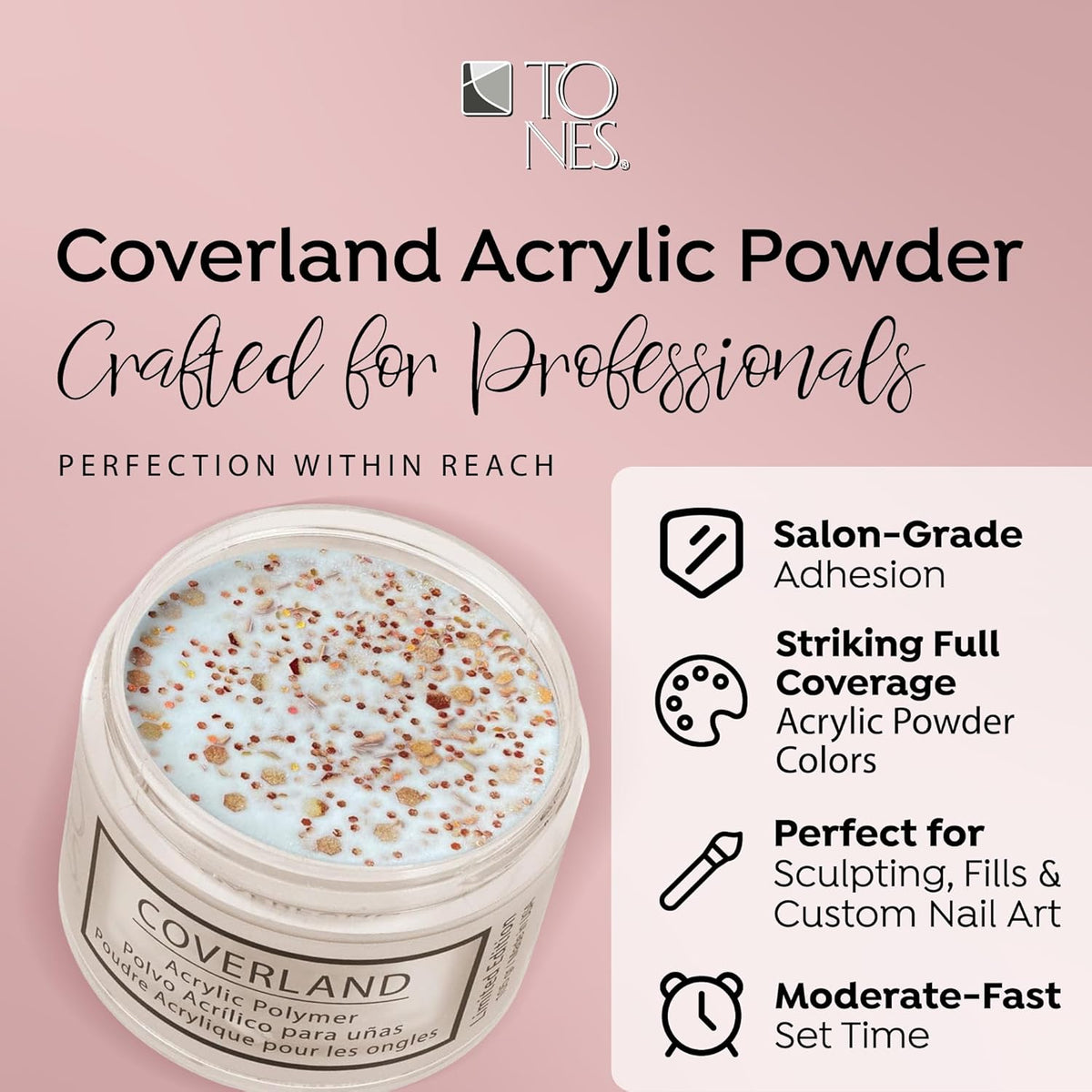 Tones Coverland Acrylic Nail Powder "Pumpkin Spice" - Limited Edition Acrylic Powder for Nail