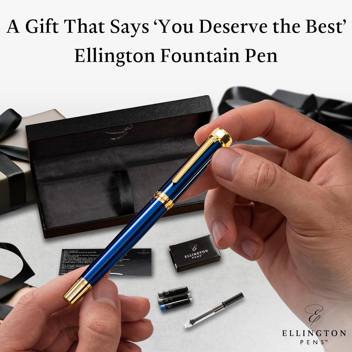 Ellington Pens Luxury Fountain Pen Set- Fountain Pens for Writing - Smooth Extra Fine Nib
