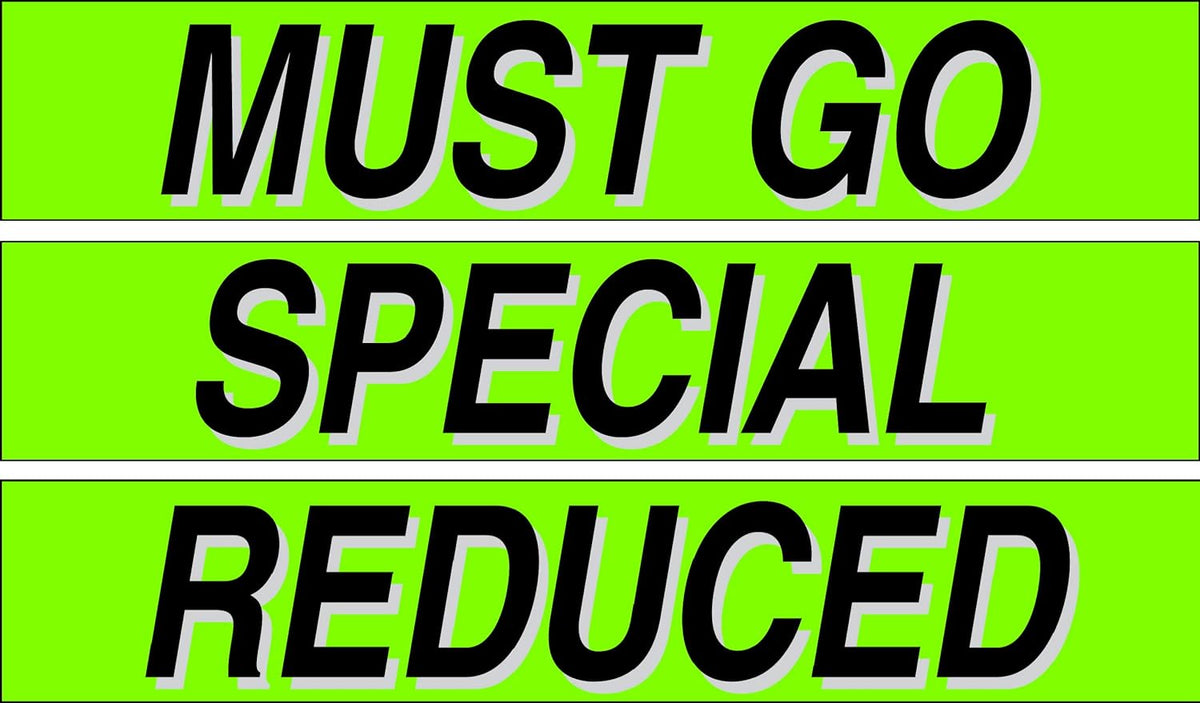 Ez-line Vinyl Windshield Stickers 3 Dozen 15 Inch Chartreuse Slogan Dealership Pro Pack for Car