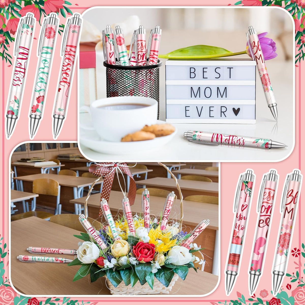 24 Pcs Christmas Appreciation Gifts Pen for Mom Mothers Christmas Stocking Stuffers Xmas Party