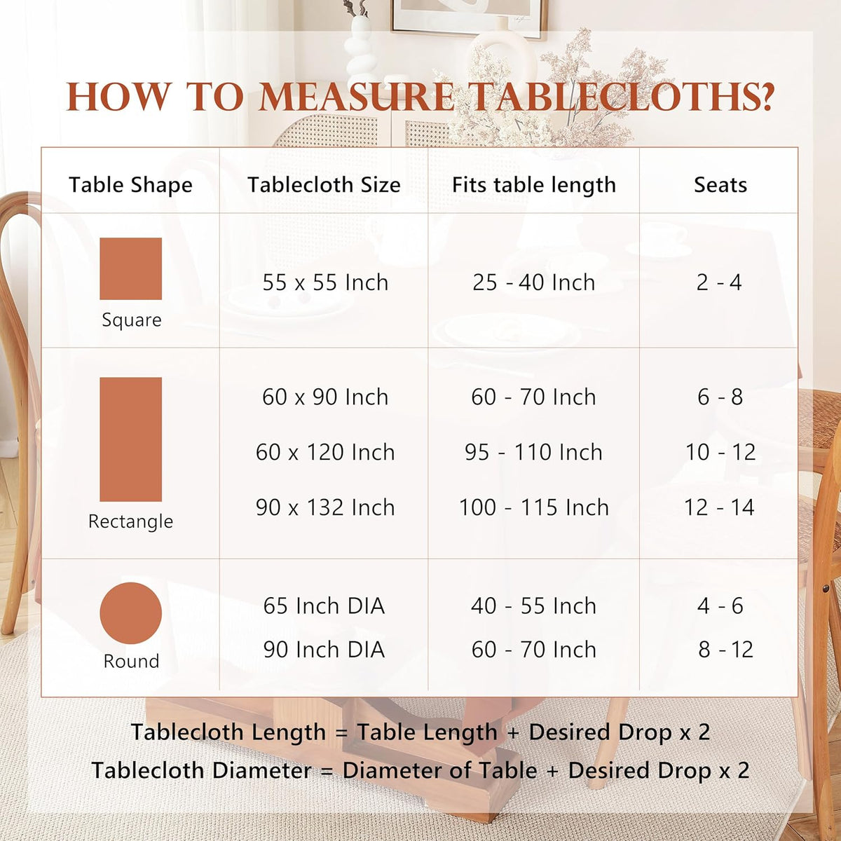 100% Pure Linen Tablecloths 60x120Inches,Rectangle Table Cloth for Dining,Picnic,Weddings and
