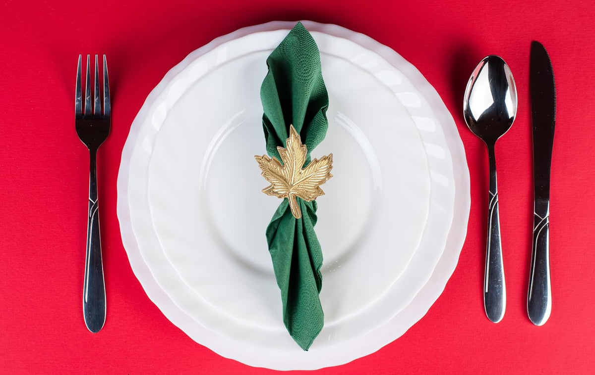 Napkin Rings, Shiny Metal Napkin Rings - Set of 12 Aluminum Alloy for Sophisticated Table Decor