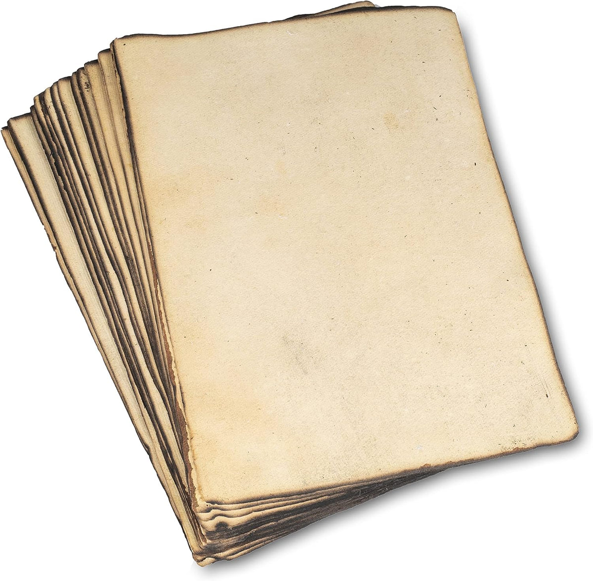 Wanderings Handmade Vintage Deckle Edge Blank Paper with Slightly Burned Edge - 5.8x8.3 (A5)