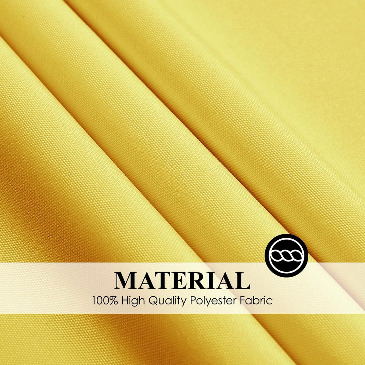 Round Tablecloth 120 Inch 2 Pack Yellow Tablecloths Washable Decorative Linen Polyester Table