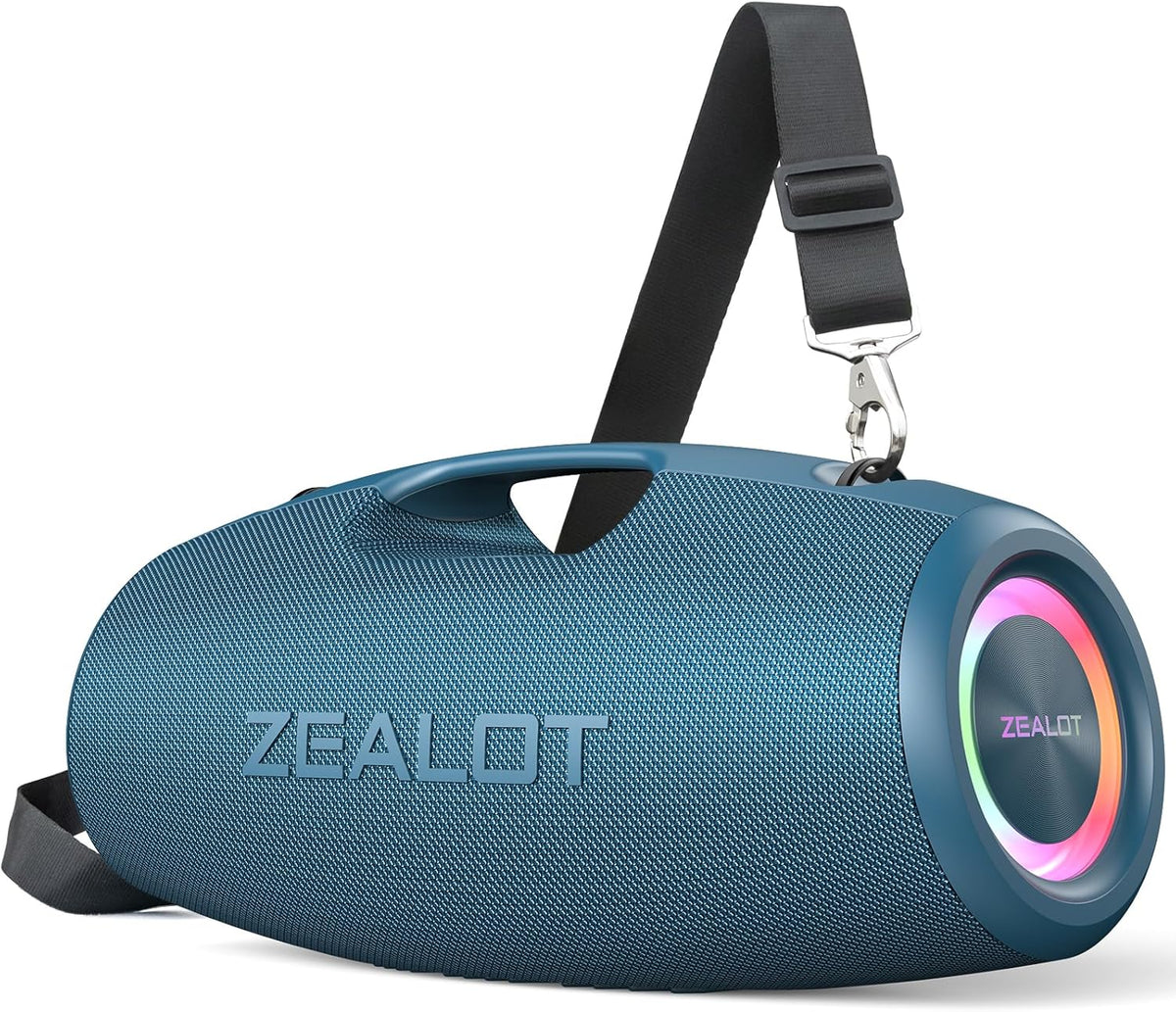 ZEALOT Bluetooth Speaker,120W Wireless Speakers with Booming Bass,IP67 Waterproof Speaker with LED