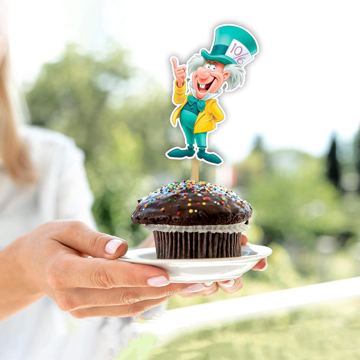 "Alice in Wondrland Cupcake Topper – Whimsical Birthday Party Decorations for Adults – Tea Party