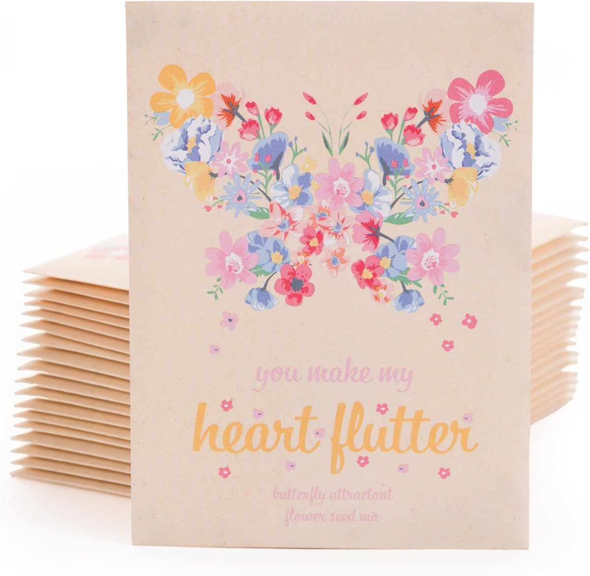 Make Your Heart Flutter 25 Bird and Butterfly Wildflower Seed Packets for Planting, A Beautiful