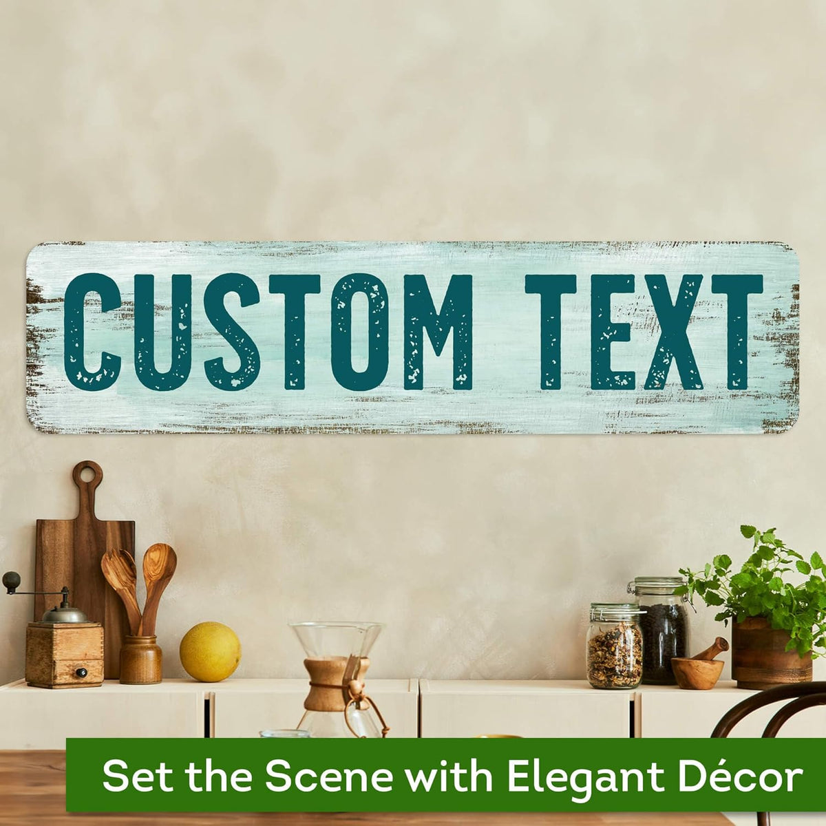 Custom Sign, Custom Street Sign, 11 Font Colors, 13 Font Styles, 4 Hole Options, 22 Sizes, 8x32