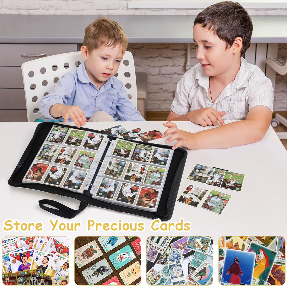 Trading Card Binder, Card Collection Binder Album Folder with 720 Side Loading Pockets, 9 Pocket
