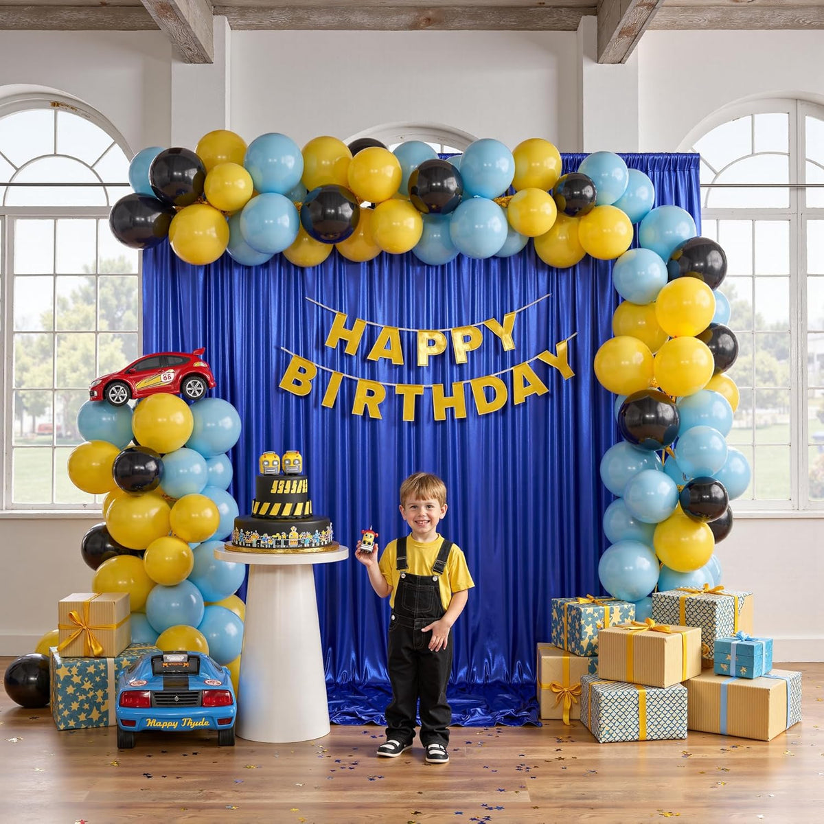 20x10ft Thick Royal Blue Glitter Backdrop Curtain Panels for Parties, Wrinkle Free Sequin Sparking