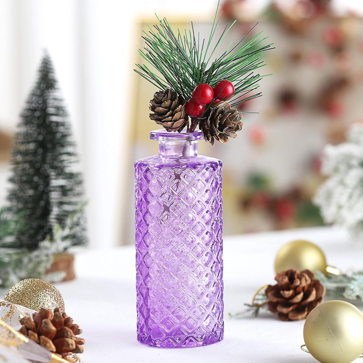 Bud Vases for Centerpieces Wedding,Flower Vases in Bulk for Rustic Home Decor,Small Vases for
