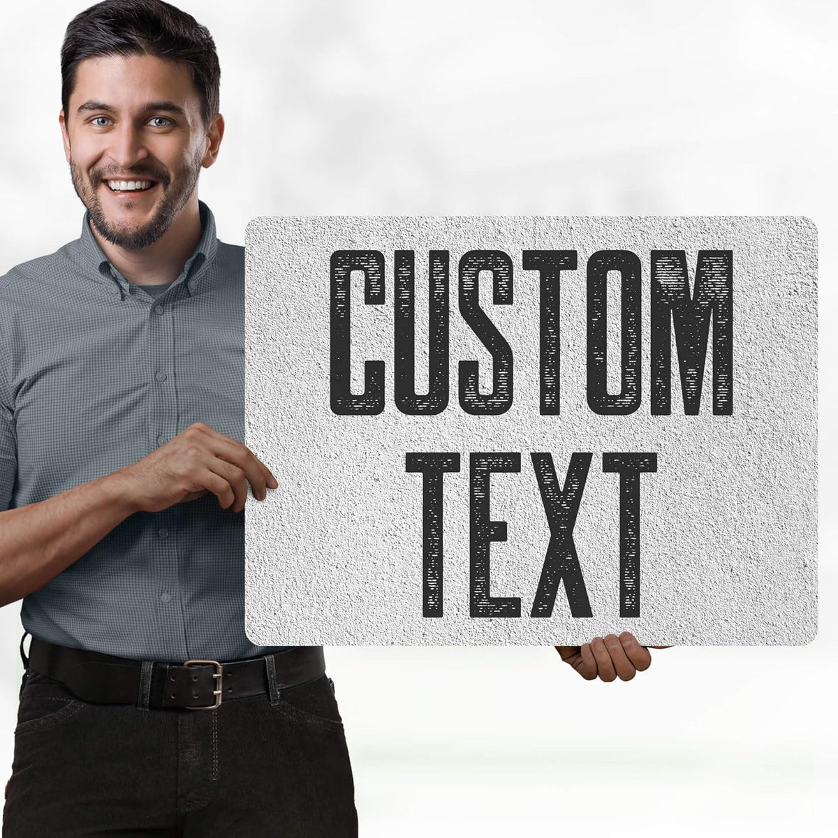 Custom Sign, Custom Street Sign, 11 Font Colors, 13 Font Styles, 4 Hole Options, 22 Sizes, 18x24