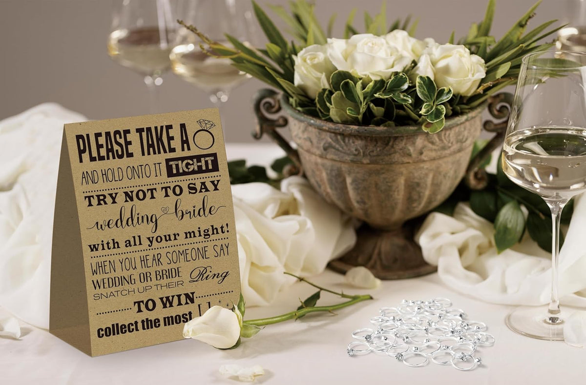Don't Say Bridal Games, Put A Ring On It Bridal Shower Games,50 Metal rings, Bridal Shower