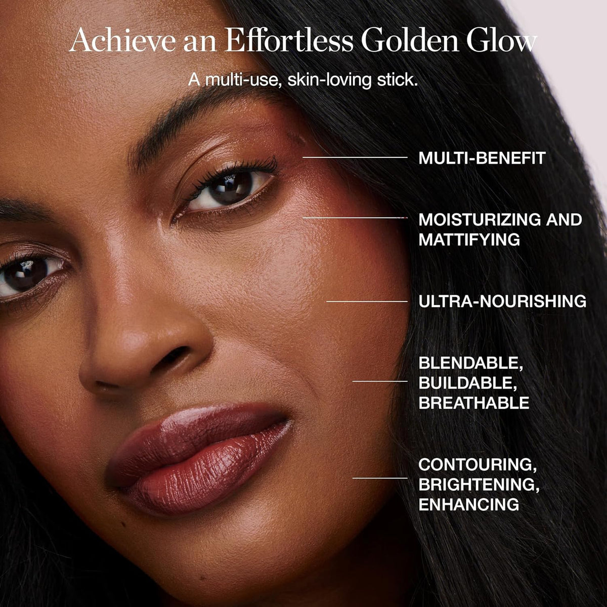 Ogee Sculpted Face Stick (OBSIDIAN - MATTE DEEP BRONZE) Certified Organic Bronzer Stick & Contour