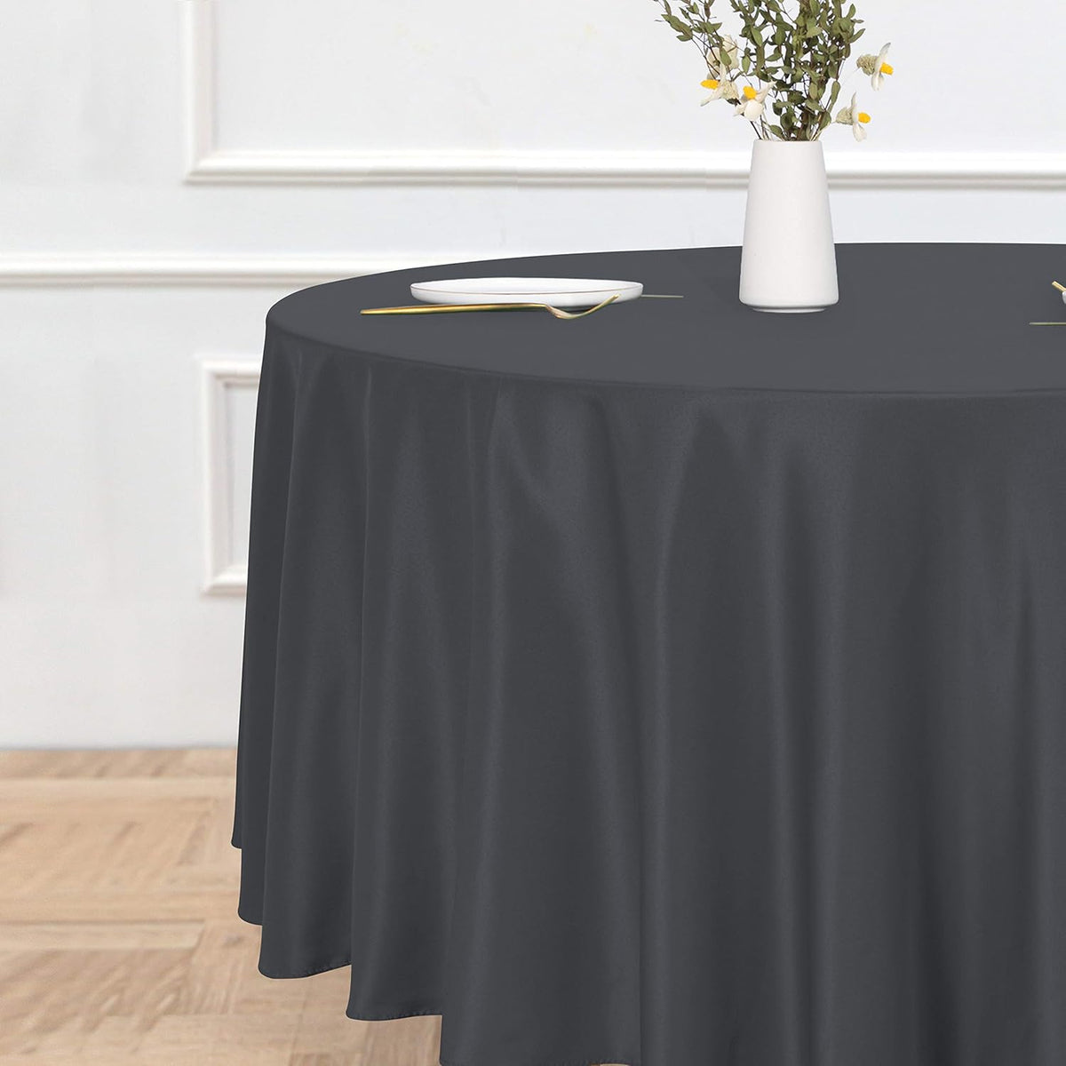 sancua Round Tablecloth - 120 Inch - Water Resistant Spill Proof Washable Polyester Table Cloth