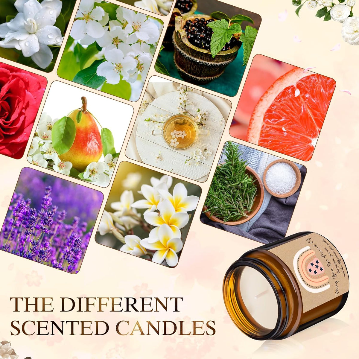 MTLEE 20 Pcs Thank You Gifts Candles 3.5 oz Employee Appreciation Inspirational Scented Soy Wax