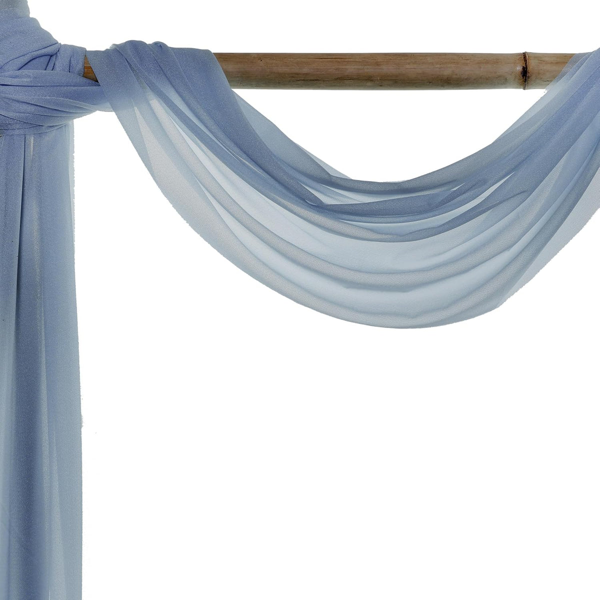 VDS Pack of 2 Panel (30 Inch X 40 Feet) Wedding Arch Draping Fabric Sheer Chiffon Fabric Drapery