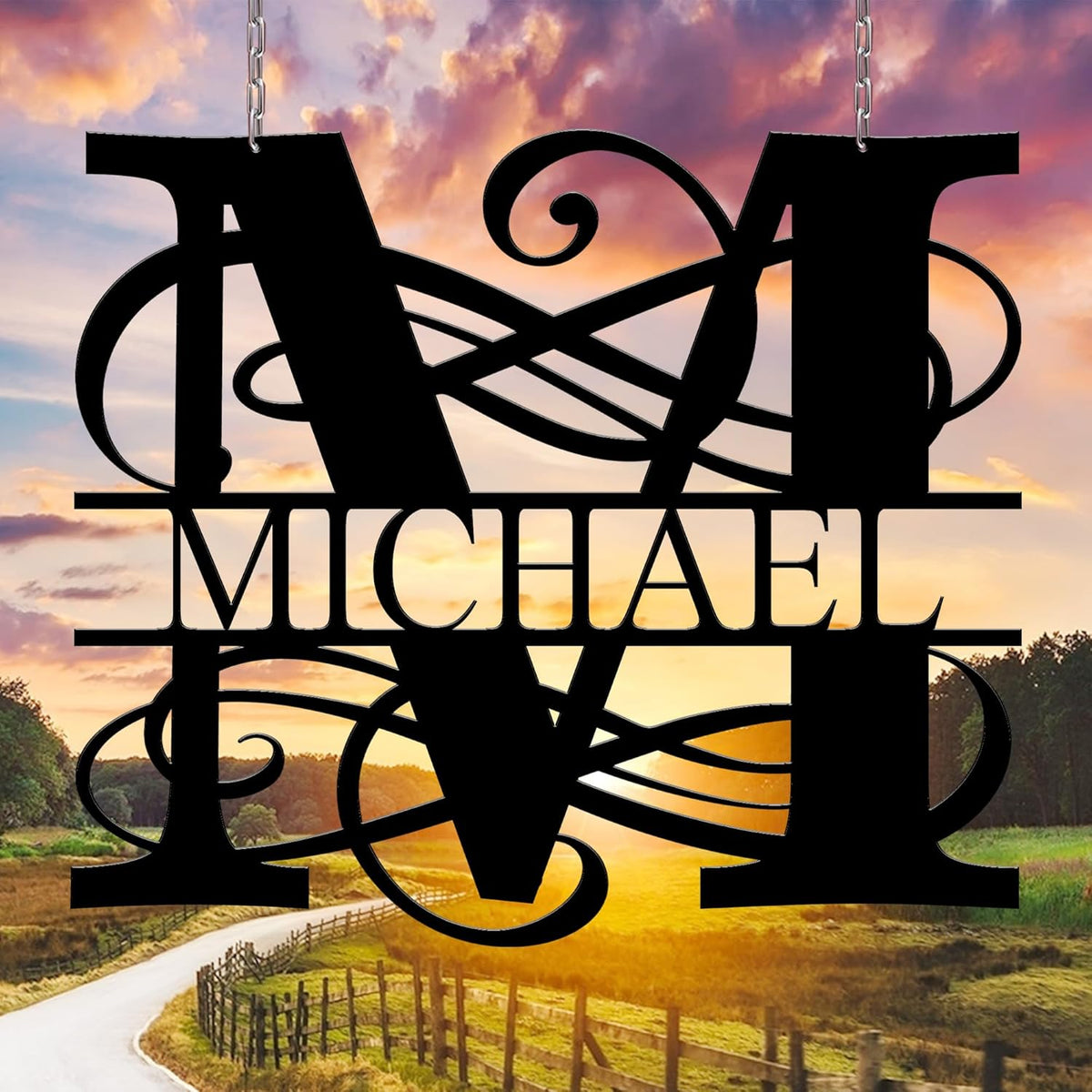 Custom Signs Outdoor Metal, Personalized Name Sign, Family Last Name Sign Home Decor, Initial