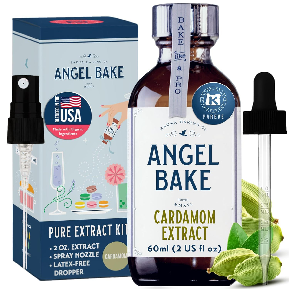 Pure Cardamom Extract for Baking and Mixology- Premium Natural Flavoring for Cooking, Desserts