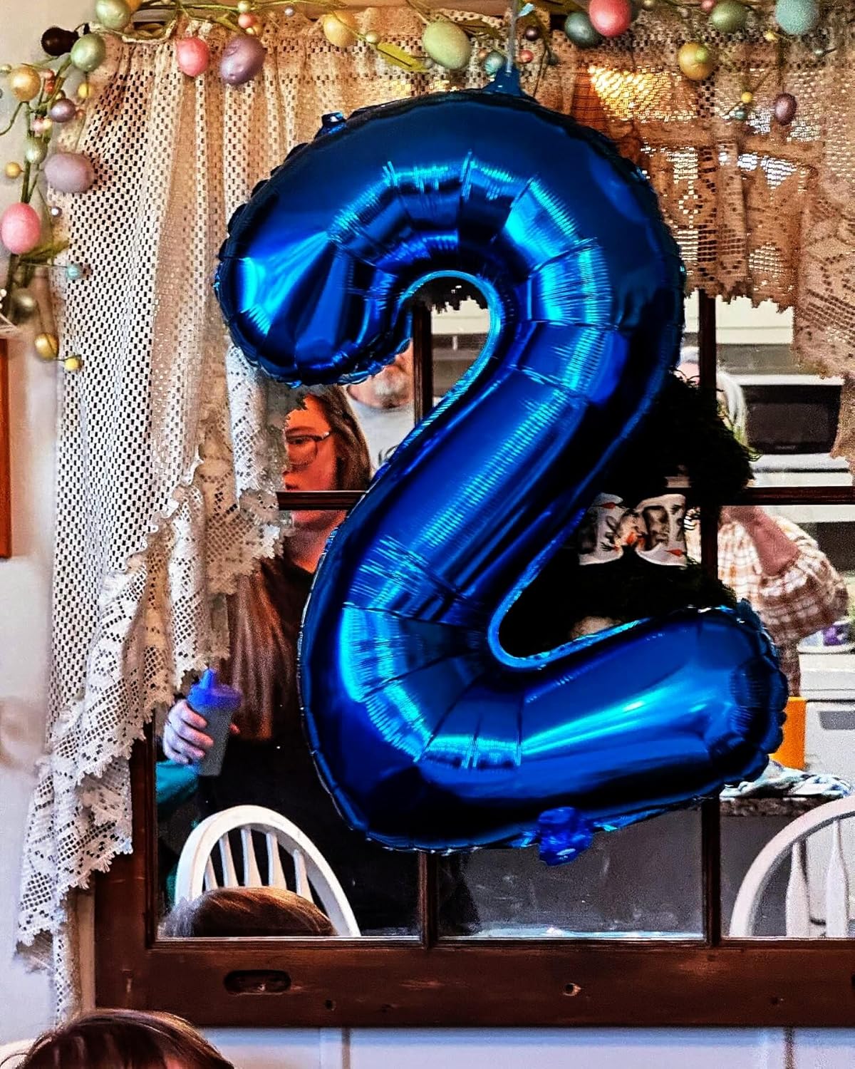 Night Blue 40 Inch Big Number Balloon Birthday Decoration, Number 2 Helium Balloon 12 20 22 23 24