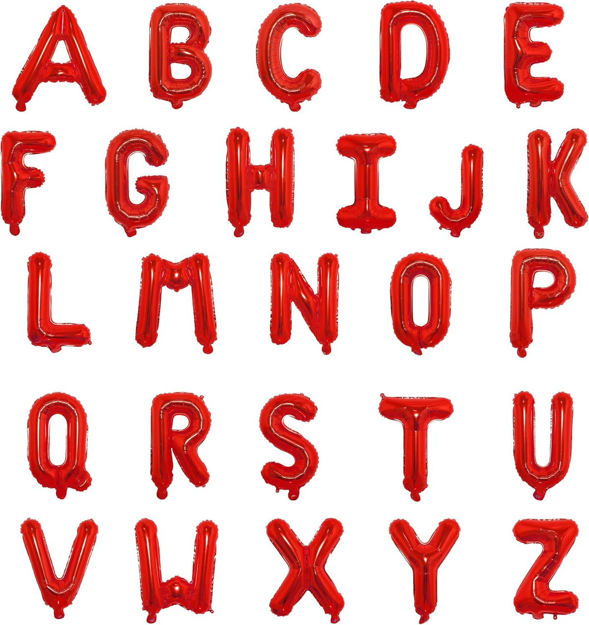 16 Inch Foil Mylar Balloons 26pcs Letters Balloons A-Z (Red)