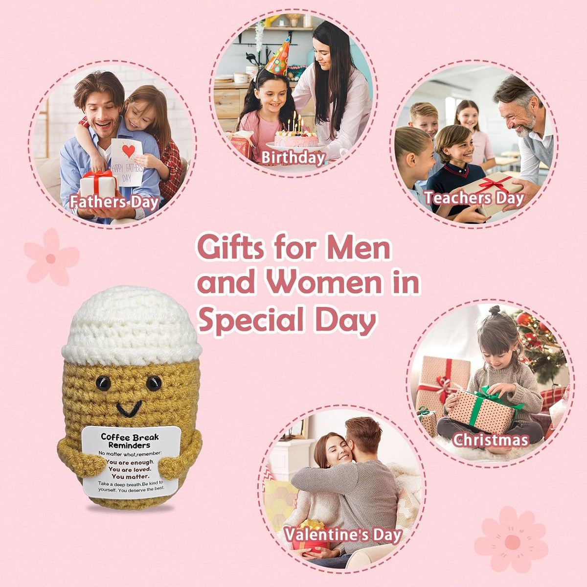 Coffee Lovers Birthday Gifts for Women Men,Emotional Support Gifts,Encouragement Little Reminders