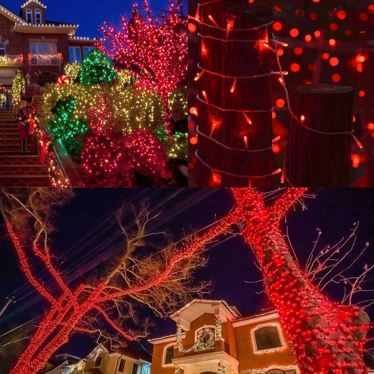 LJLNION 300 LED Christmas Lights, Extra Long 98.5FT Valentines String Lights Outdoor Indoor, 8