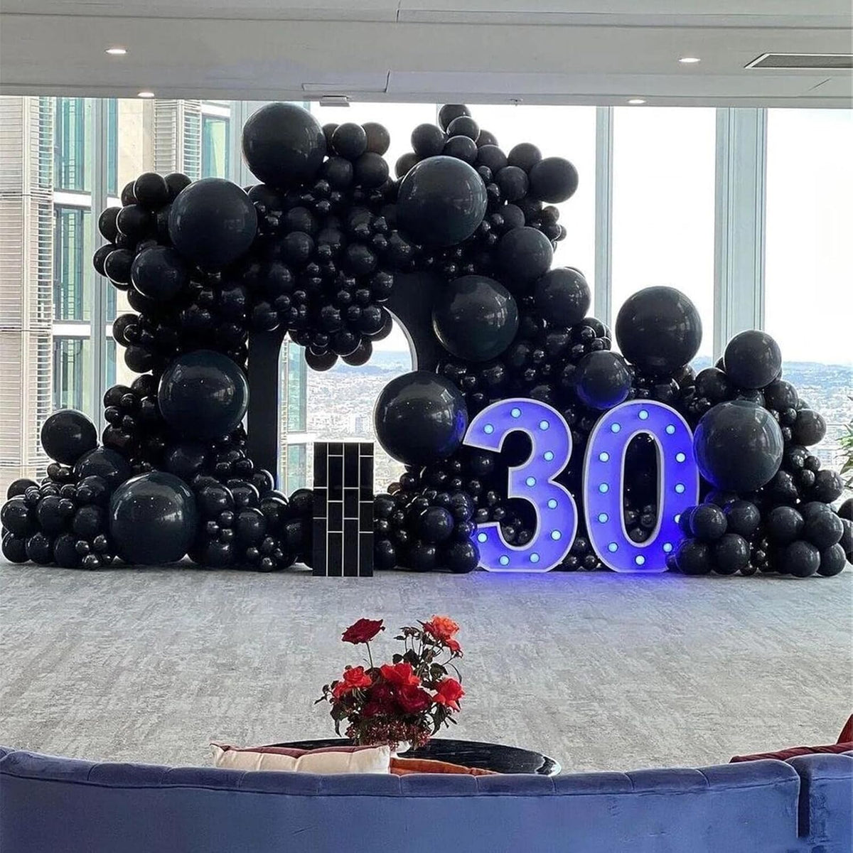 412pcs Black Balloons 18 12 10 5 Inch Black Balloon Garland Arch Kit Different Sizes Matte Latex