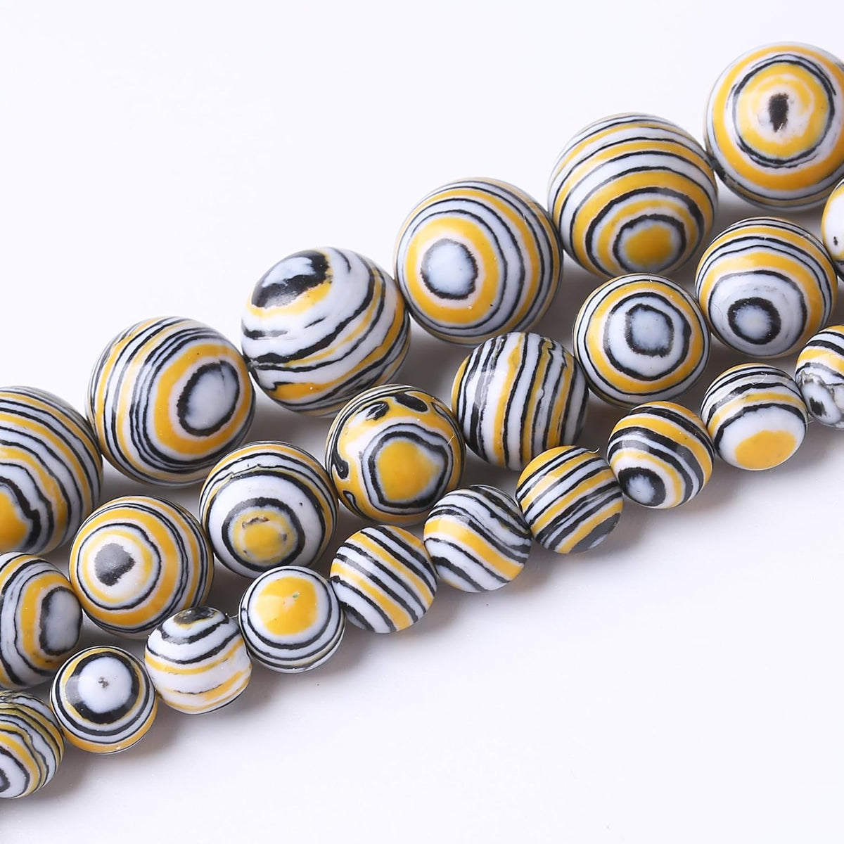 Yellow Peacock Turquoise Stone Beads Gemstone Round Crystal Energy Jade Beads Stone Beads for